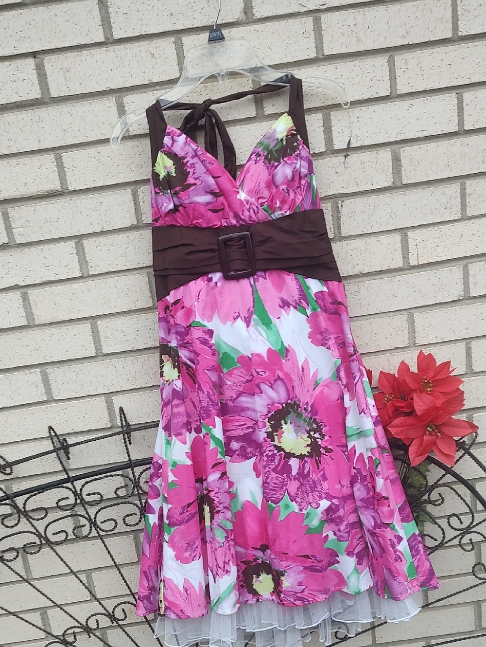 Pink/White Flower Dress - Picture 4 of 10
